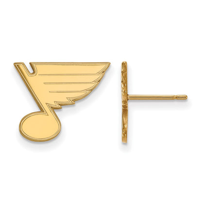 14K Gelbgold Nhl Logoart St. Louis Blues Klein Ohrstecker