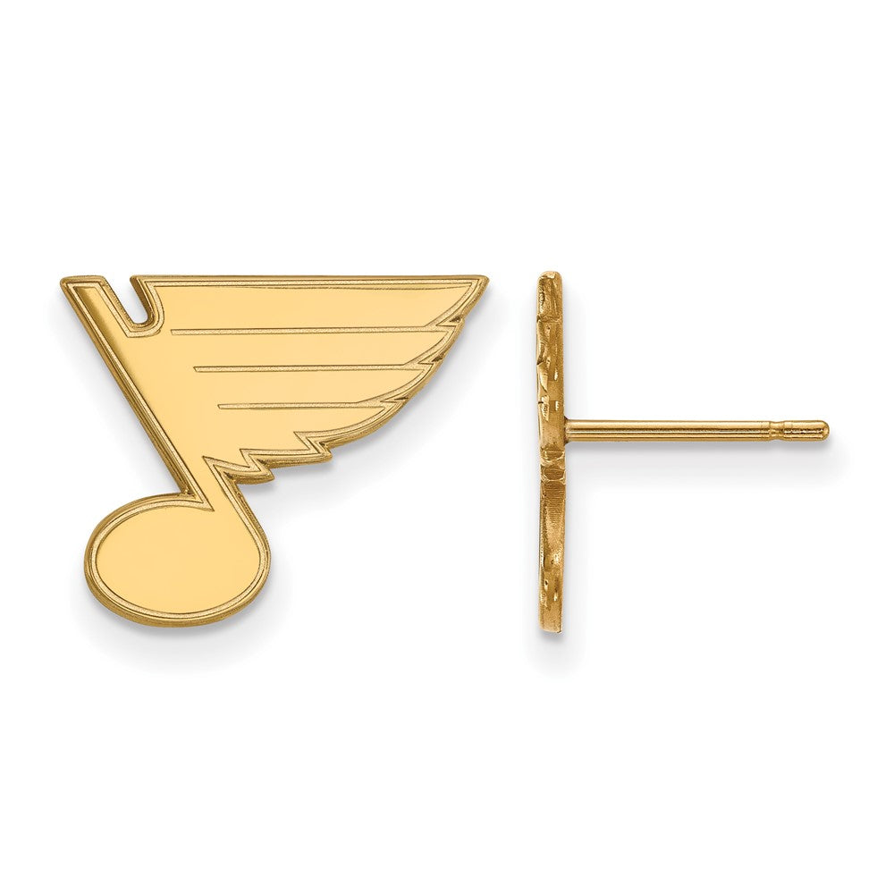 10K Gelbgold Nhl Logoart St. Louis Blues Klein Ohrstecker