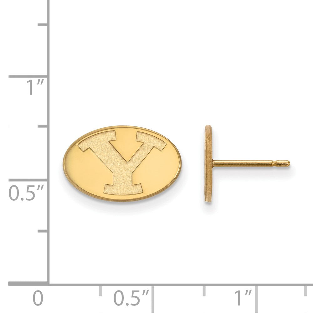 Vergoldet Sterlingsilber Logoart Brigham Young University Buchstabe Y Extra Klein Ohrstecker