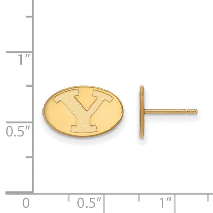 Vergoldet Sterlingsilber Logoart Brigham Young University Buchstabe Y Extra Klein Ohrstecker