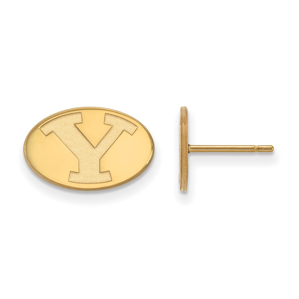 Vergoldet Sterlingsilber Logoart Brigham Young University Buchstabe Y Extra Klein Ohrstecker