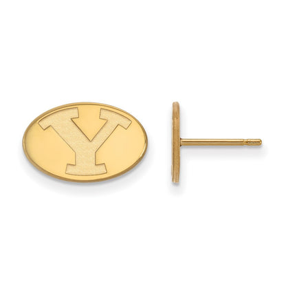 Vergoldet Sterlingsilber Logoart Brigham Young University Buchstabe Y Extra Klein Ohrstecker