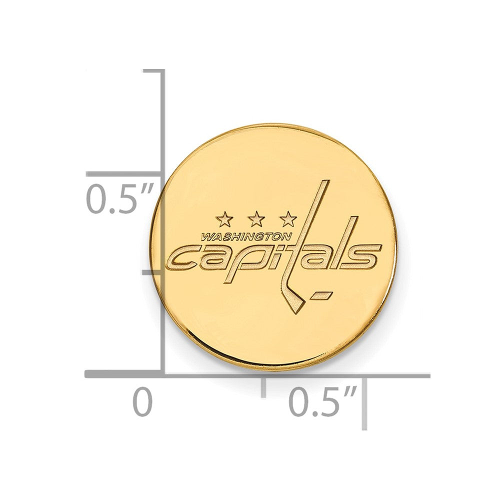 14K Gelbgold Gold Nhl Logoart Washington Capitals Anstecknadel