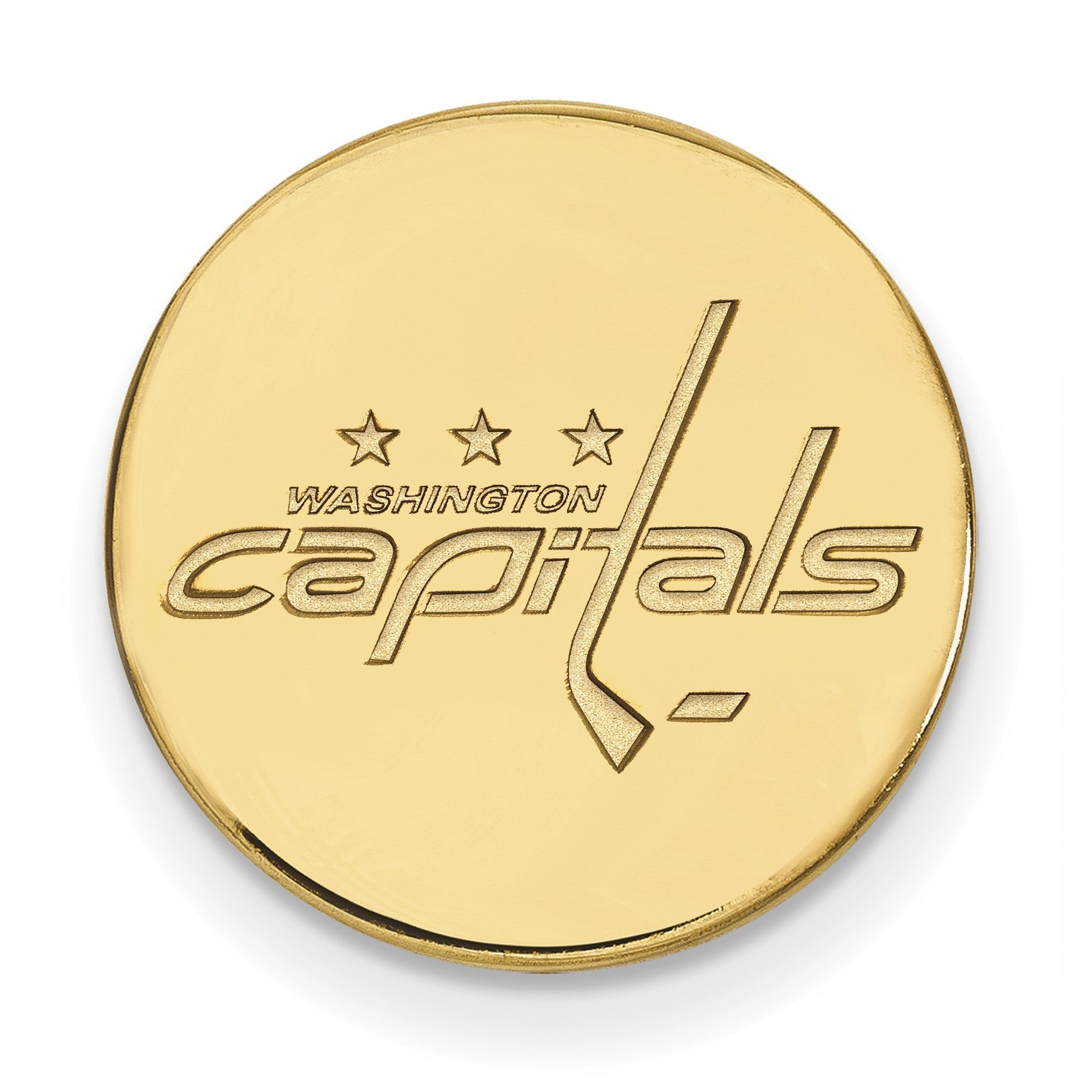 14K Gelbgold Gold Nhl Logoart Washington Capitals Anstecknadel