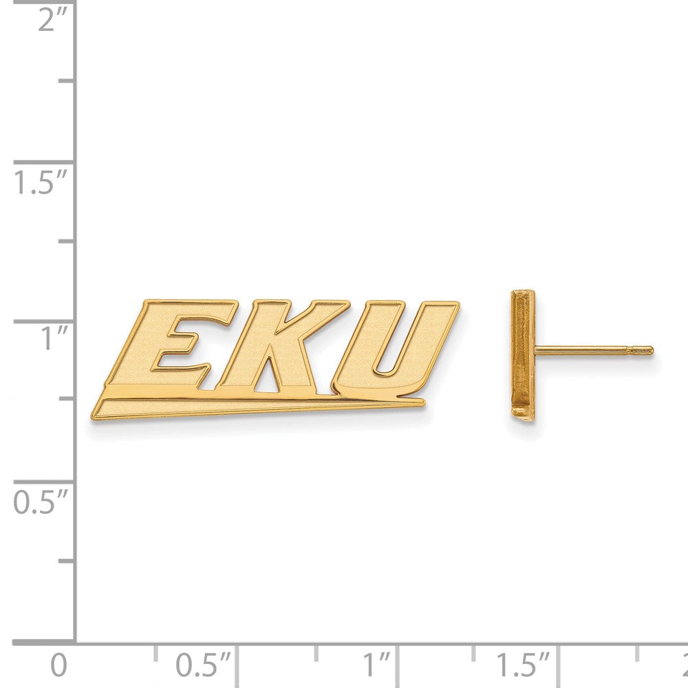 10K Gelbgold Logoart Eastern Kentucky University E K U Klein Ohrstecker