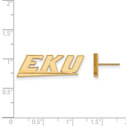 10K Gelbgold Logoart Eastern Kentucky University E K U Klein Ohrstecker