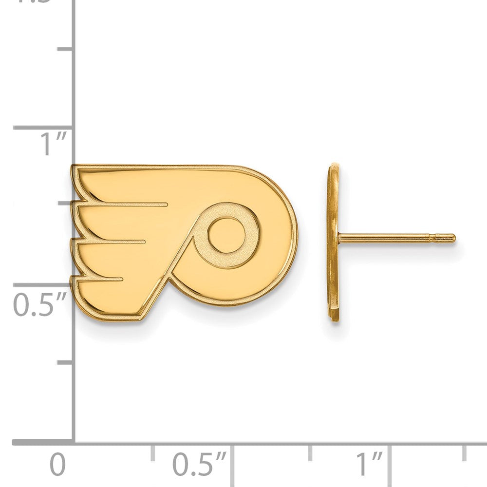 10K Gelbgold Nhl Logoart Philadelphia Flyers Klein Ohrstecker