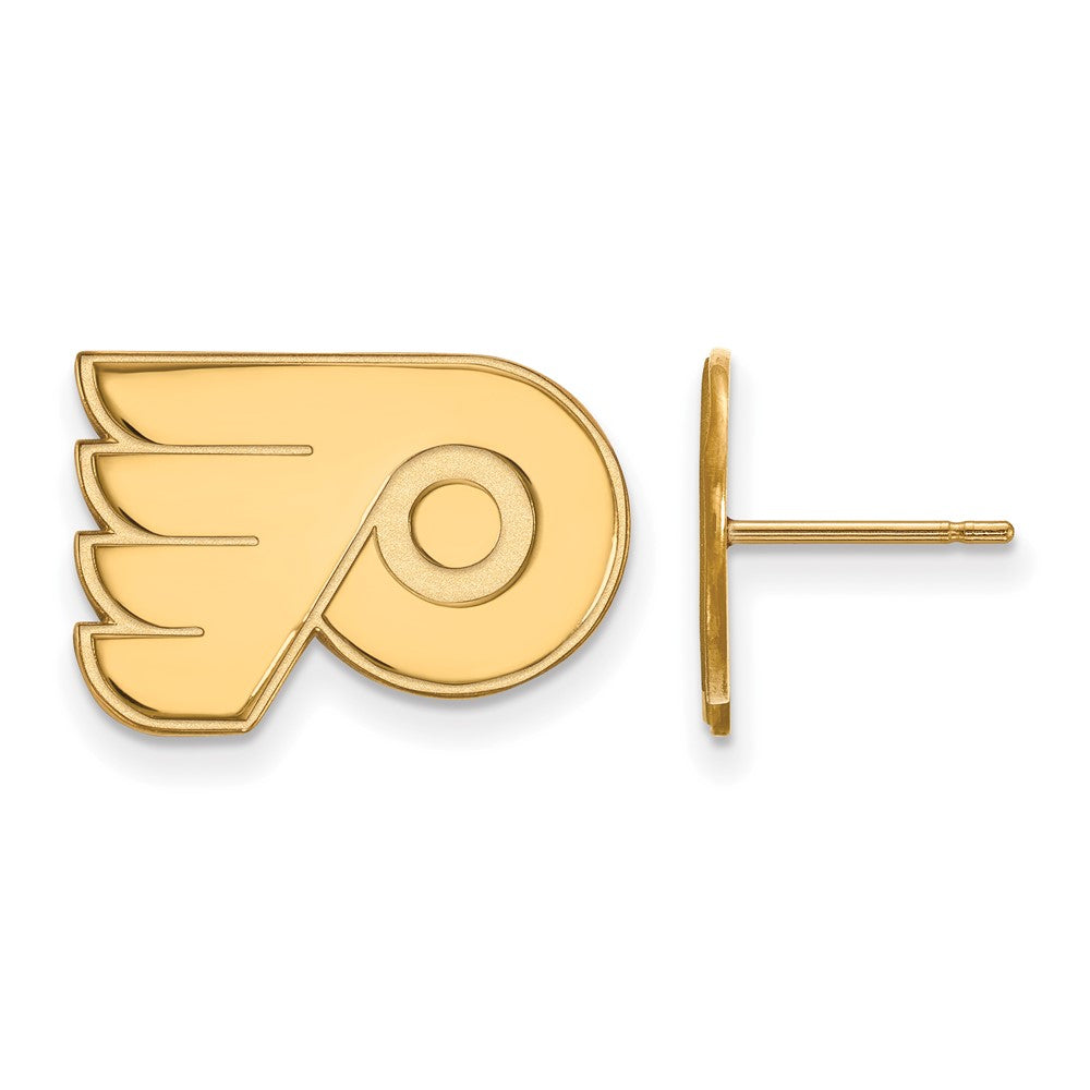 10K Gelbgold Nhl Logoart Philadelphia Flyers Klein Ohrstecker