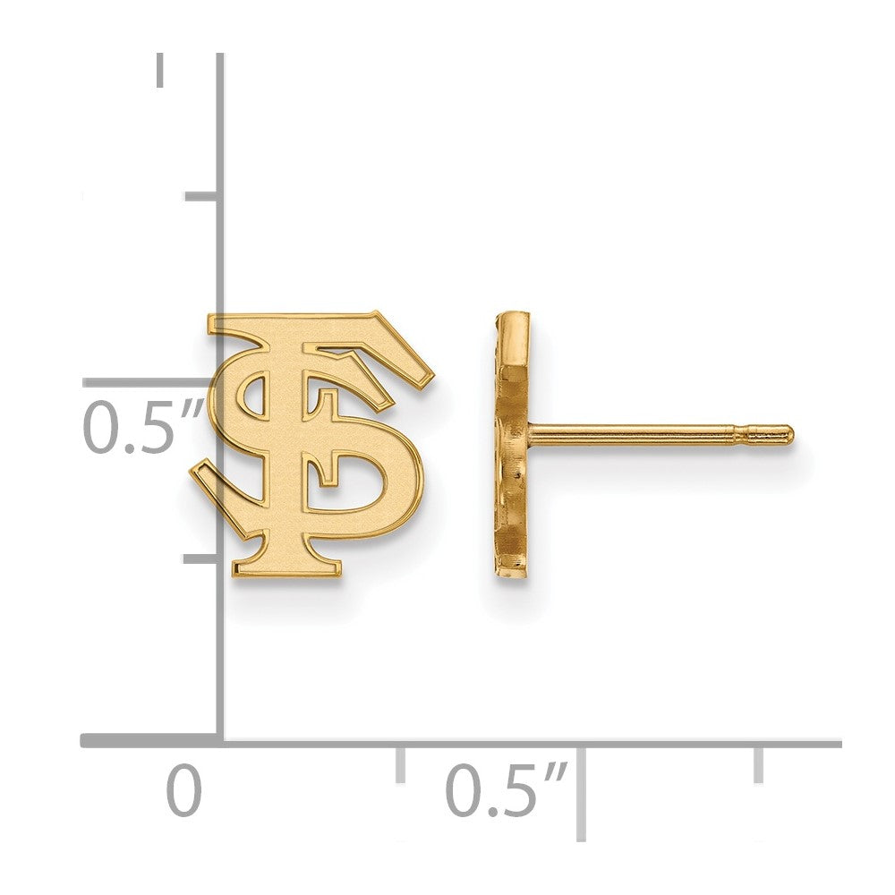 10K Gelbgold Logoart Florida State University F S Extra Klein Ohrstecker