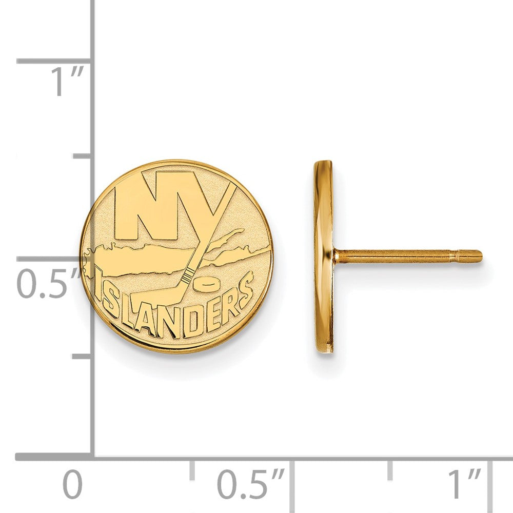 10K Gelbgold Nhl Logoart New York Islanders Klein Ohrstecker