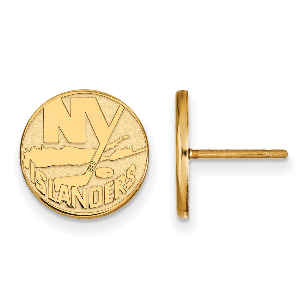10K Gelbgold Nhl Logoart New York Islanders Klein Ohrstecker