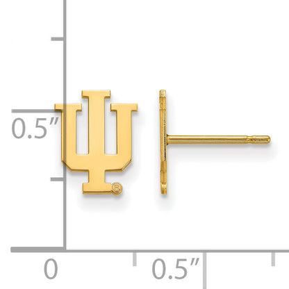 10K Gelbgold Logoart Indiana University I U Extra Klein Ohrstecker