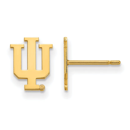 Vergoldet Sterlingsilber Logoart Indiana University I U Extra Klein Ohrstecker