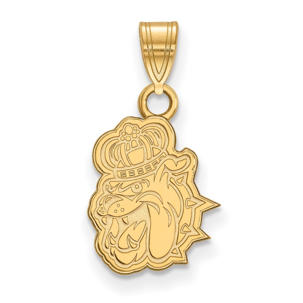 10K Gelbgold Logoart James Madison University Duke Hund Klein Anhänger