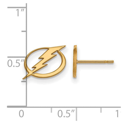 14K Gelbgold Nhl Logoart Tampa Bay Blitz Extra Klein Ohrstecker