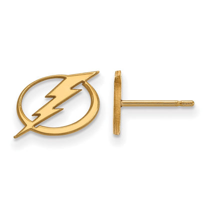 Vergoldet Sterlingsilber Nhl Logoart Tampa Bay Blitz Extra Klein Ohrstecker