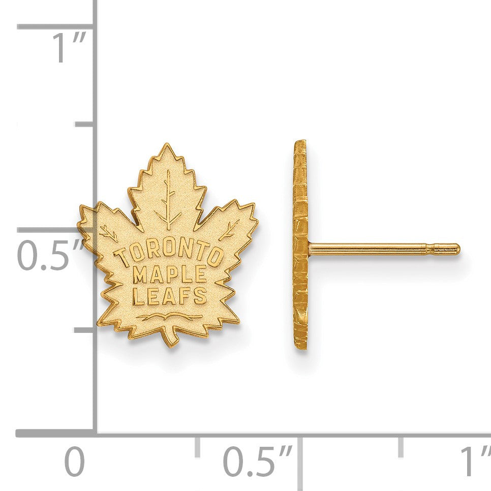 14K Gelbgold Nhl Logoart Toronto Maple Leafs Klein Ohrstecker