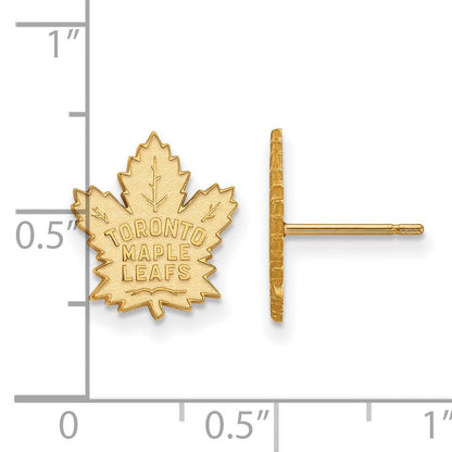 14K Gelbgold Nhl Logoart Toronto Maple Leafs Klein Ohrstecker