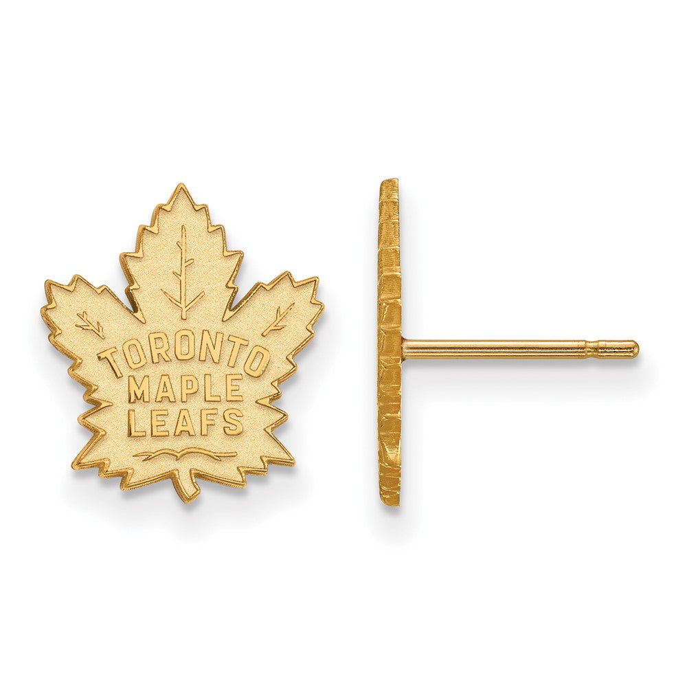 10K Gelbgold Nhl Logoart Toronto Maple Leafs Klein Ohrstecker