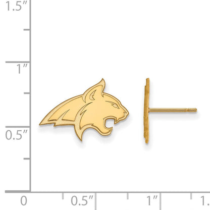 10K Gelbgold Logoart Montana State University Bobcat Klein Ohrstecker