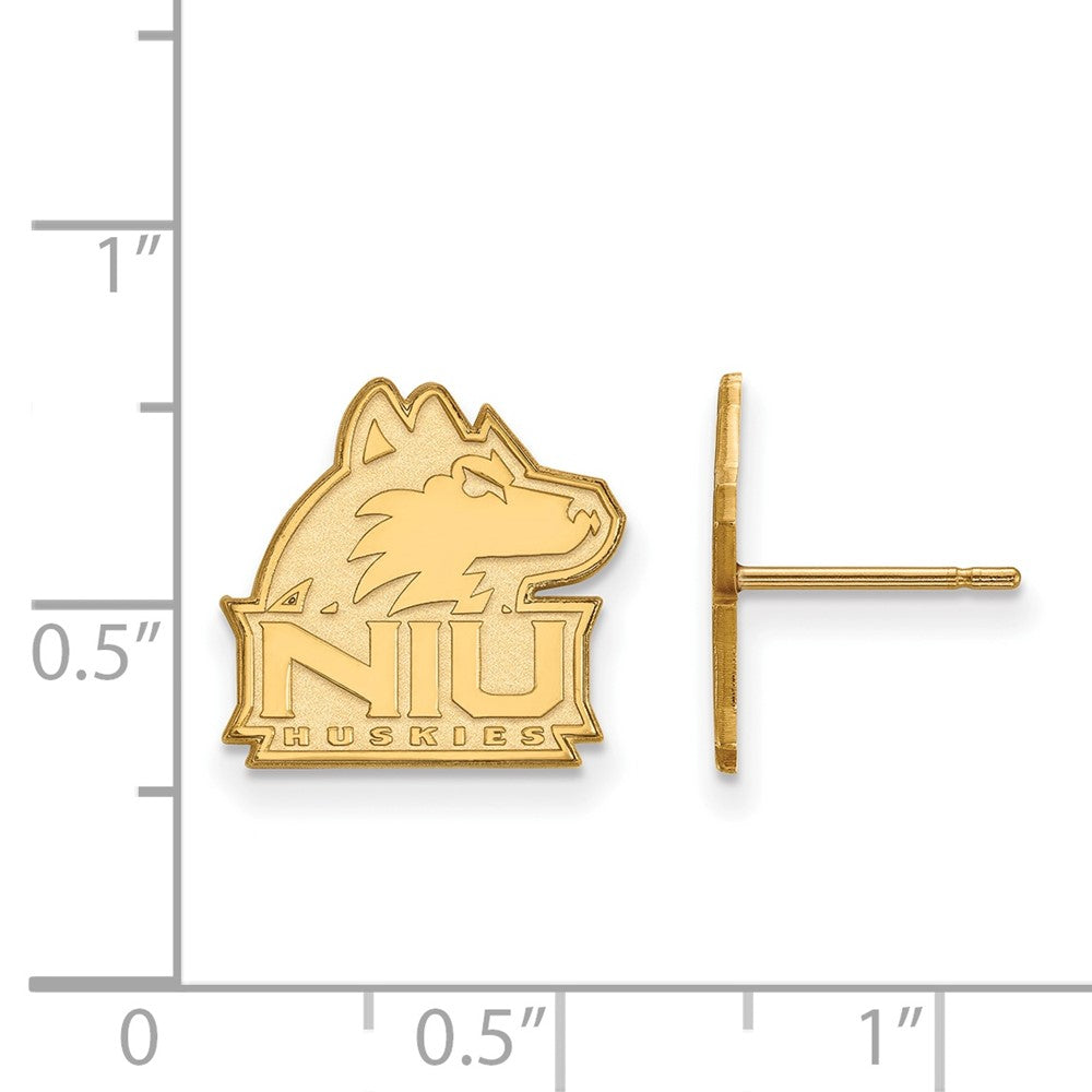 Vergoldet Sterlingsilber Logoart Northern Illinois University N I U Huskies Klein Ohrstecker