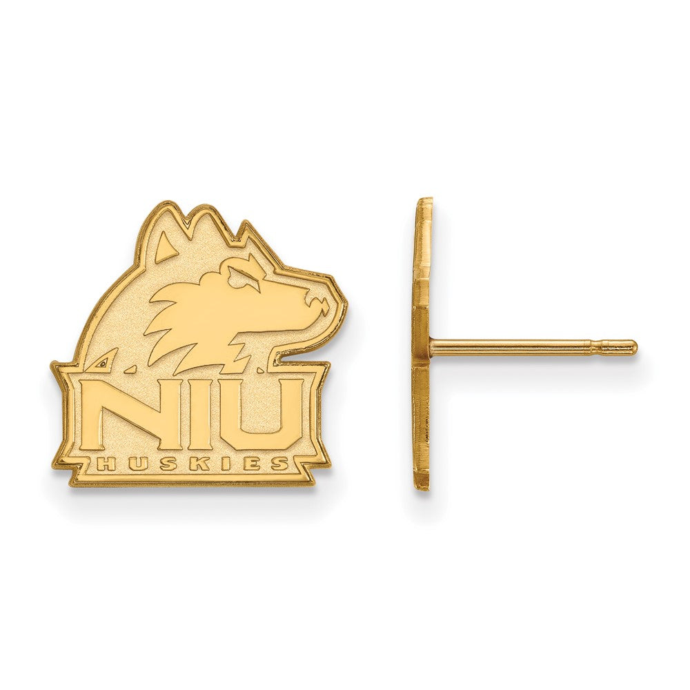 10K Gelbgold Logoart Northern Illinois University N I U Huskies Klein Ohrstecker