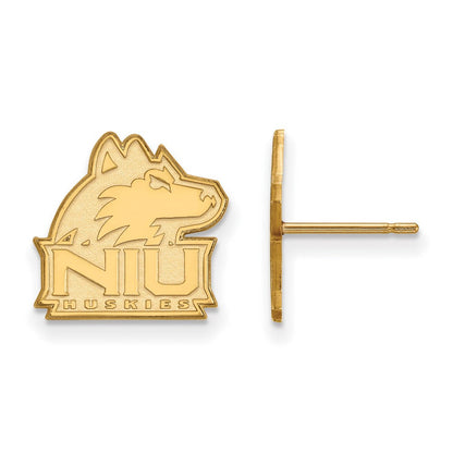 10K Gelbgold Logoart Northern Illinois University N I U Huskies Klein Ohrstecker