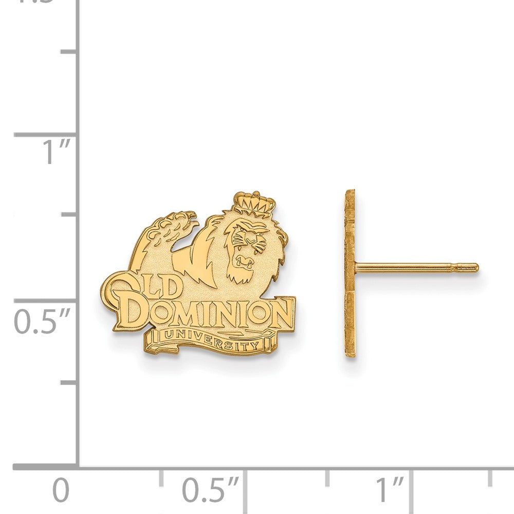 10K Gelbgold Logoart Old Dominion University Klein Ohrstecker