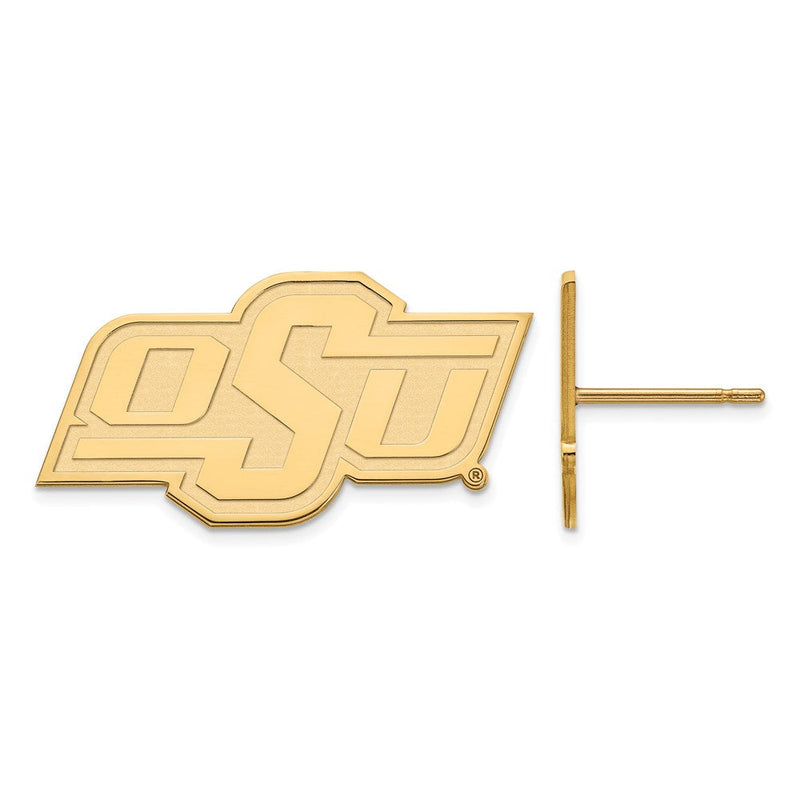 Vergoldet Sterlingsilber Logoart Oklahoma State University O S U Klein Ohrstecker