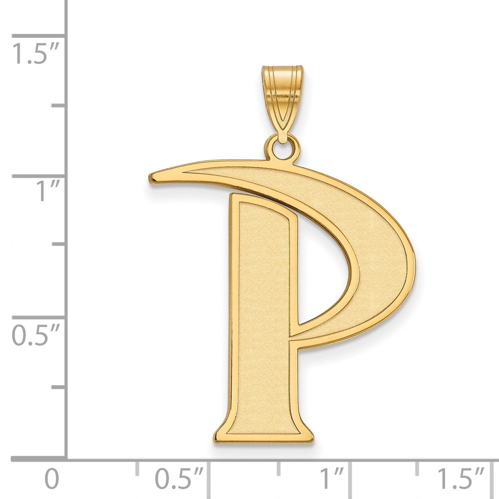 10K Gelbgold Logoart Pepperdine University Buchstabe P Extra Groß Anhänger