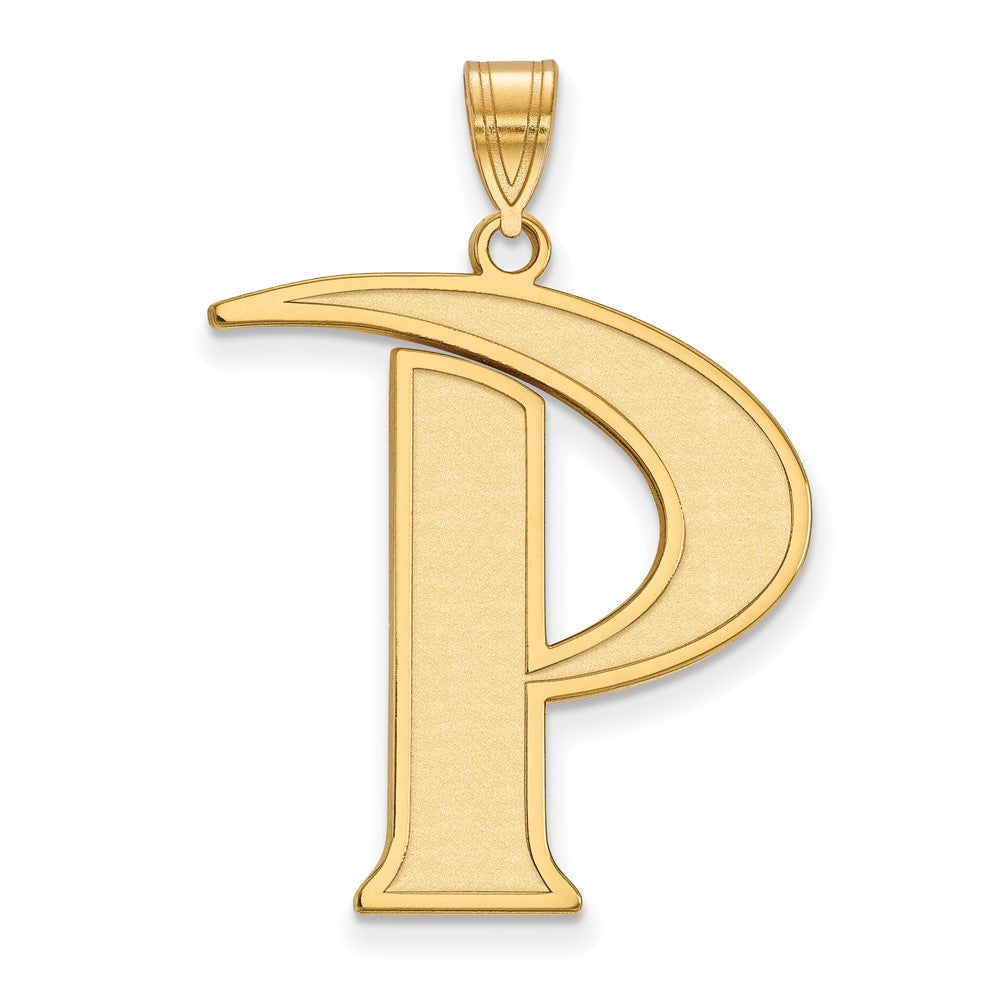 10K Gelbgold Logoart Pepperdine University Buchstabe P Extra Groß Anhänger