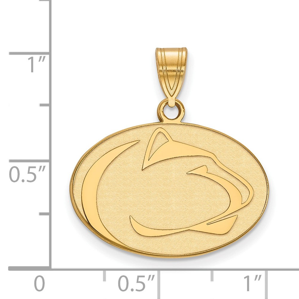 10K Gelbgold Logoart Penn State University Löwe Mittel Anhänger