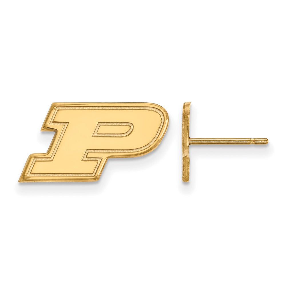 10K Gelbgold Logoart Purdue University Buchstabe P Extra Klein Ohrstecker