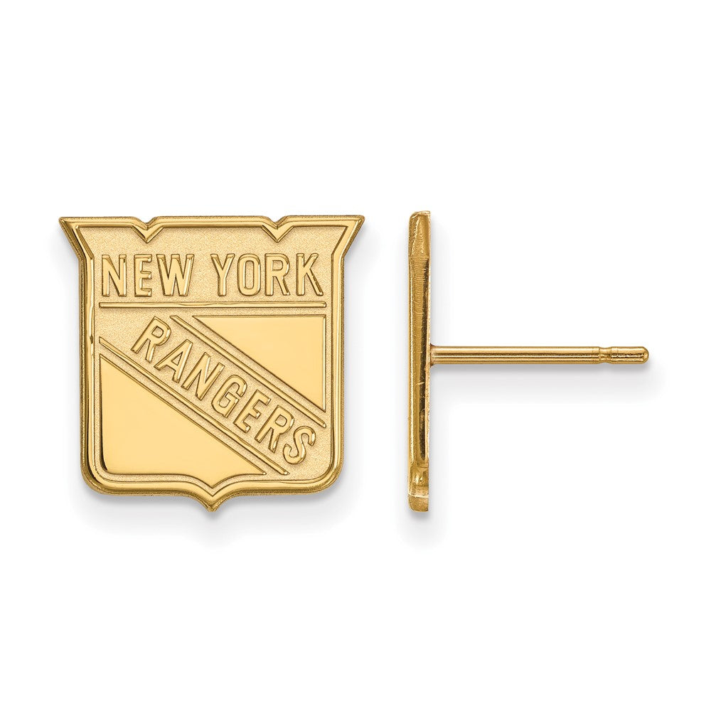 10K Gelbgold Nhl Logoart New York Rangers Klein Ohrstecker