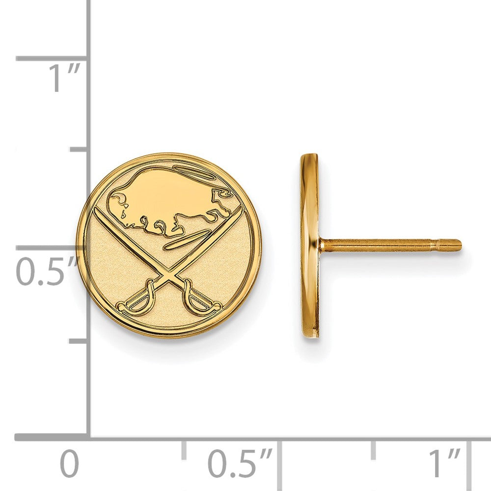 10K Gelbgold Nhl Logoart Buffalo Sabres Klein Ohrstecker