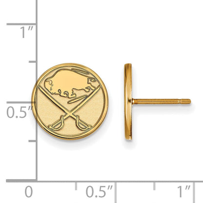 10K Gelbgold Nhl Logoart Buffalo Sabres Klein Ohrstecker