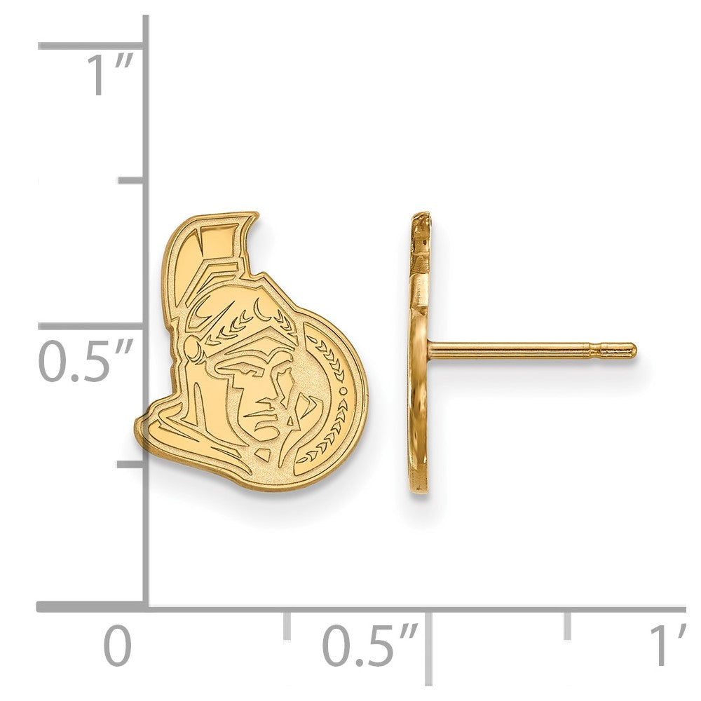10K Gelbgold Nhl Logoart Ottawa Senators Klein Ohrstecker