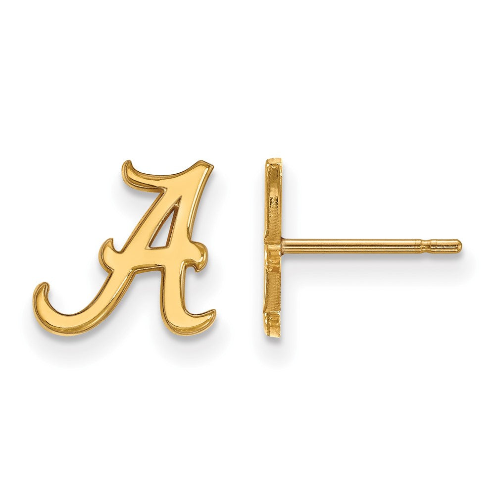 10K Gelbgold Logoart University Of Alabama Buchstabe A Extra Klein Ohrstecker