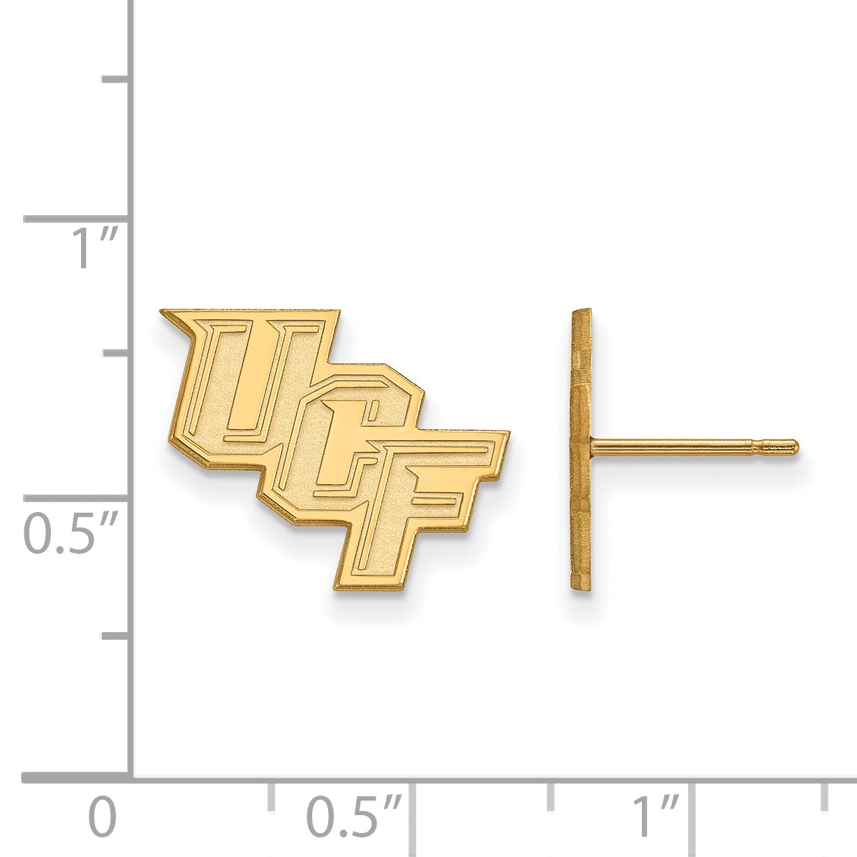 Vergoldet Sterlingsilber Logoart University Of Central Florida U C F Klein Ohrstecker