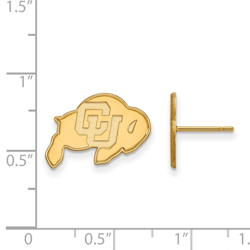 Vergoldet Sterlingsilber Logoart University Of Colorado Buffalo Klein Ohrstecker