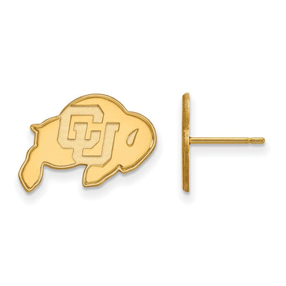 Vergoldet Sterlingsilber Logoart University Of Colorado Buffalo Klein Ohrstecker