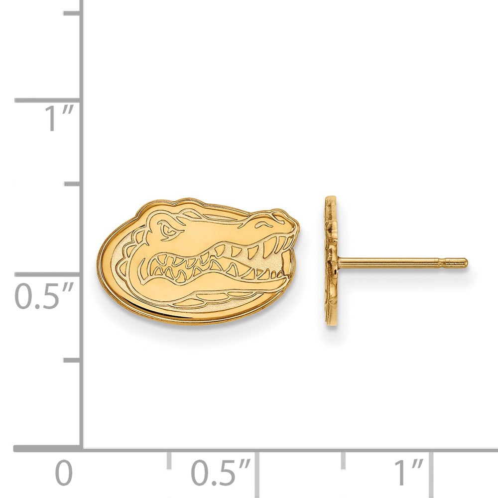 10K Gelbgold Logoart University Of Florida Gator Extra Klein Ohrstecker