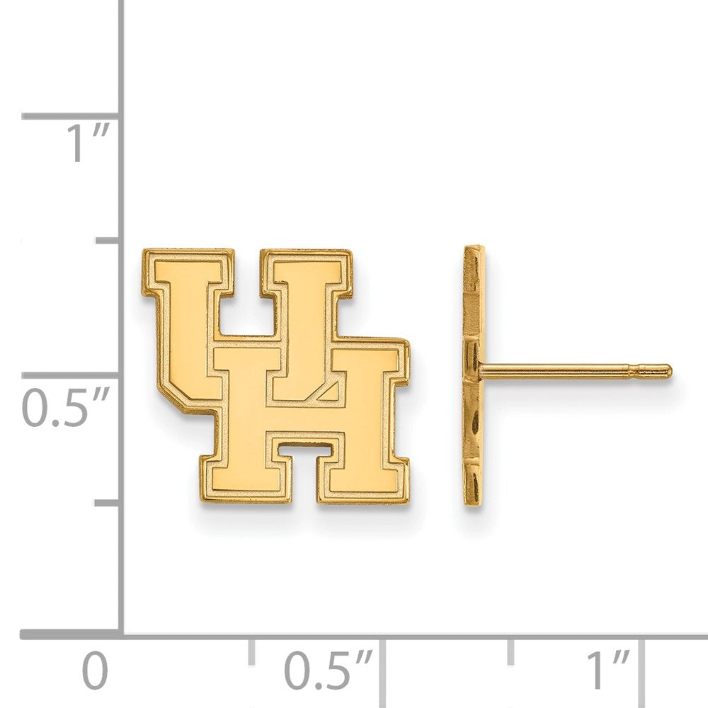 14K Gelbgold Logoart University Of Houston U H Klein Ohrstecker