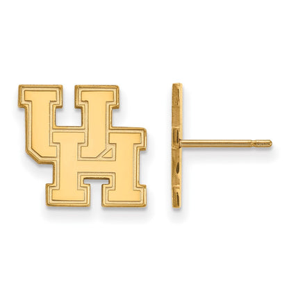 14K Gelbgold Logoart University Of Houston U H Klein Ohrstecker