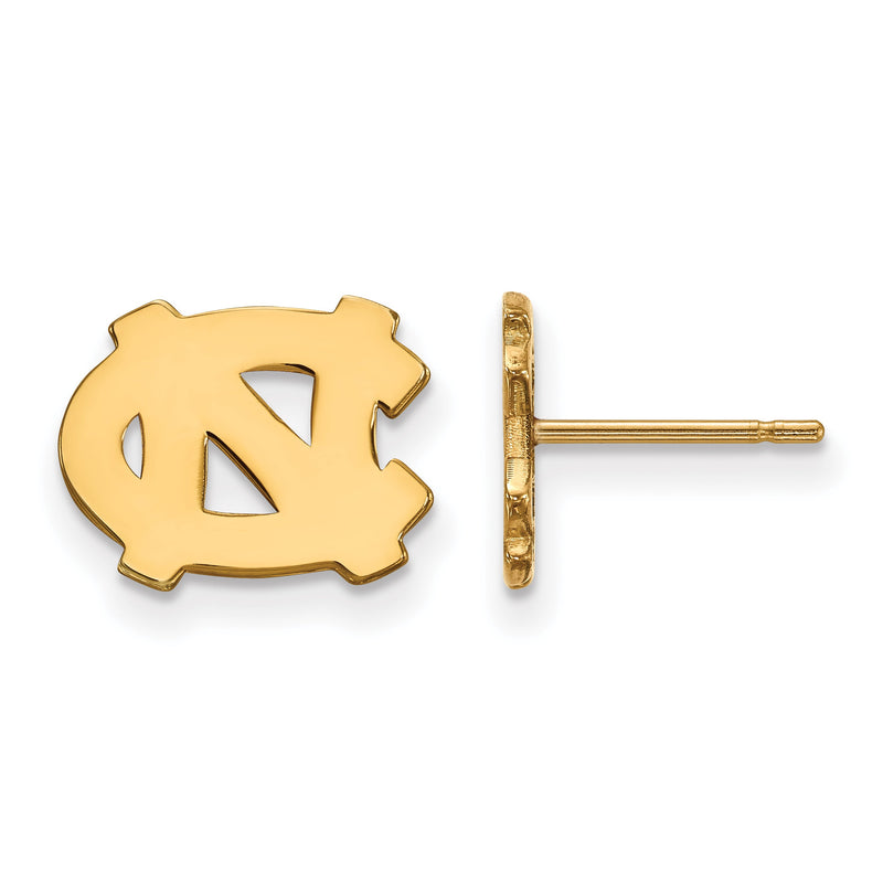 10K Gelbgold Logoart University Of North Carolina N C Extra Klein Ohrstecker