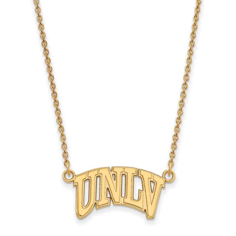 10K Gelbgold Logoart University Of Nevada Las Vegas U N L V Klein Anhänger 18 Zoll Halskette