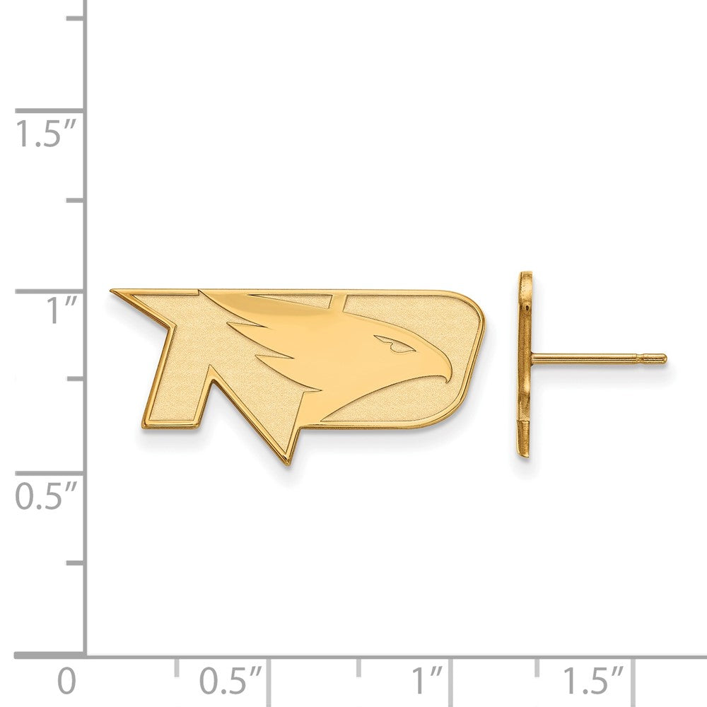 10K Gelbgold Logoart University Of North Dakota Klein Ohrstecker