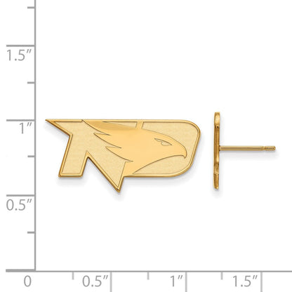 10K Gelbgold Logoart University Of North Dakota Klein Ohrstecker