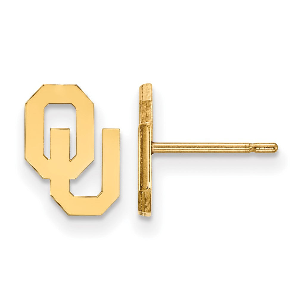 10K Gelbgold Logoart University Of Oklahoma O U Extra Klein Ohrstecker
