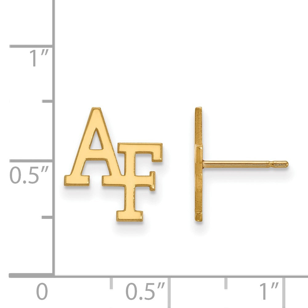 Vergoldet Sterlingsilber Logoart Vereinigt Staaten Luft Kraft Akademie A F Klein Ohrstecker